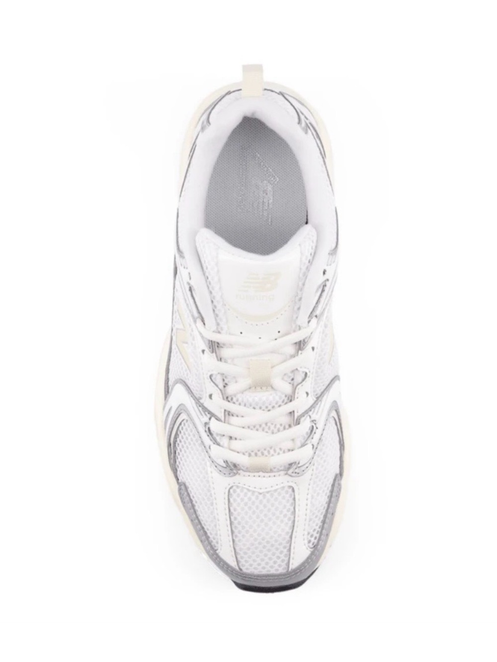 New Balance Women's White and Cream Mesh Running Sneakers - Picture 2 of 5